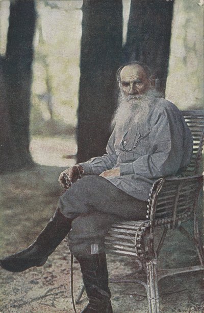 Postal de Leo Tolstoy en su casa, Yasnaya Polyana, 1905-1915 de Sergey Prokudin Gorsky